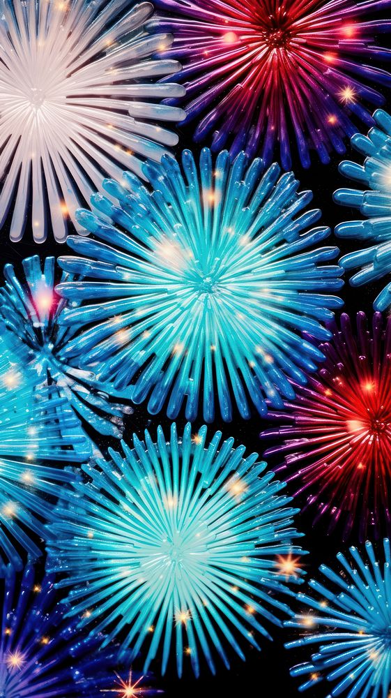 Fireworks glass fusing art pattern backgrounds illuminated.