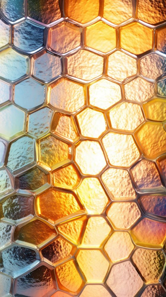 Checkerd pattern glass fusing art backgrounds honeycomb textured.