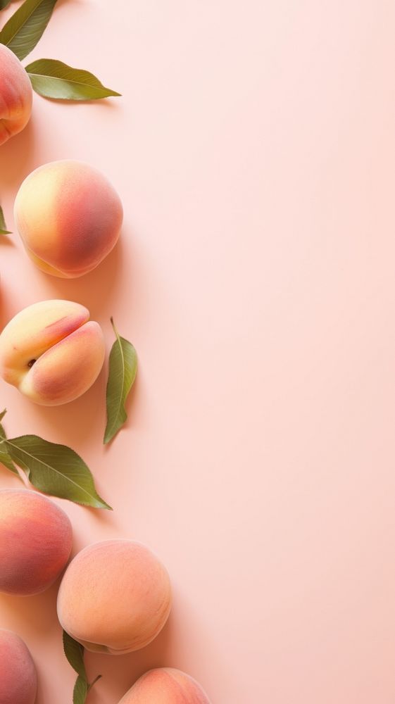 Peachs backgrounds plant freshness.