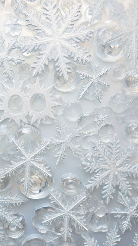 Pattern glass fusing art snow backgrounds snowflake.