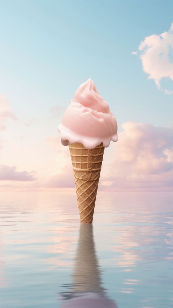Photography ice cream cone dessert cloud food.