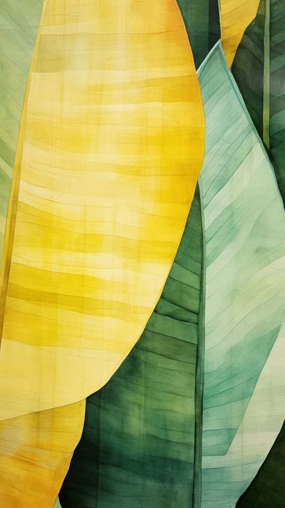 Banana leaves abstract painting texture.