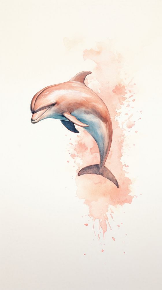 Dolphin jumping drawing animal mammal.