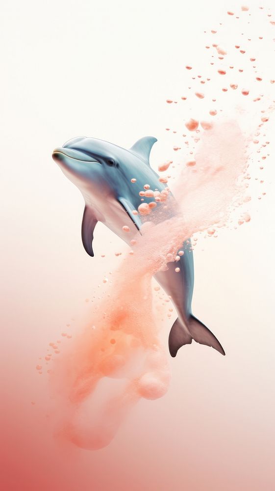 Dolphin jumping animal mammal fish.