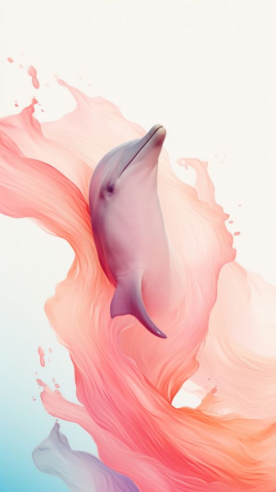 Dolphin jumping abstract animal mammal.