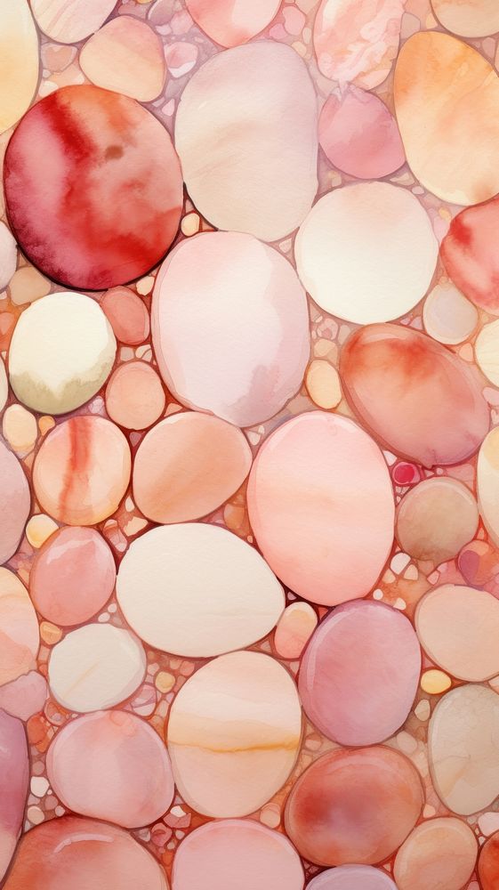 Gemstones abstract palette pebble.