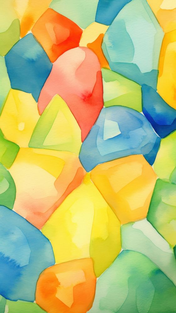 Gemstones confectionery abstract painting.