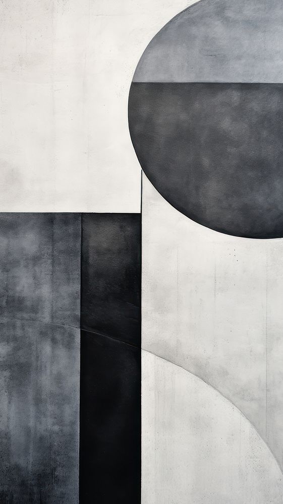 Grey abstract shape art.