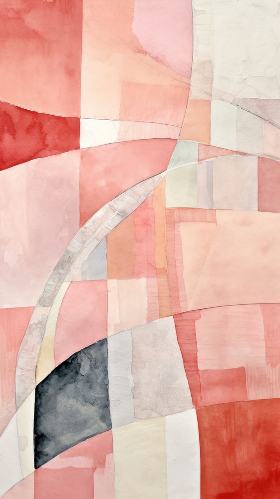Pastel pink abstract painting art.
