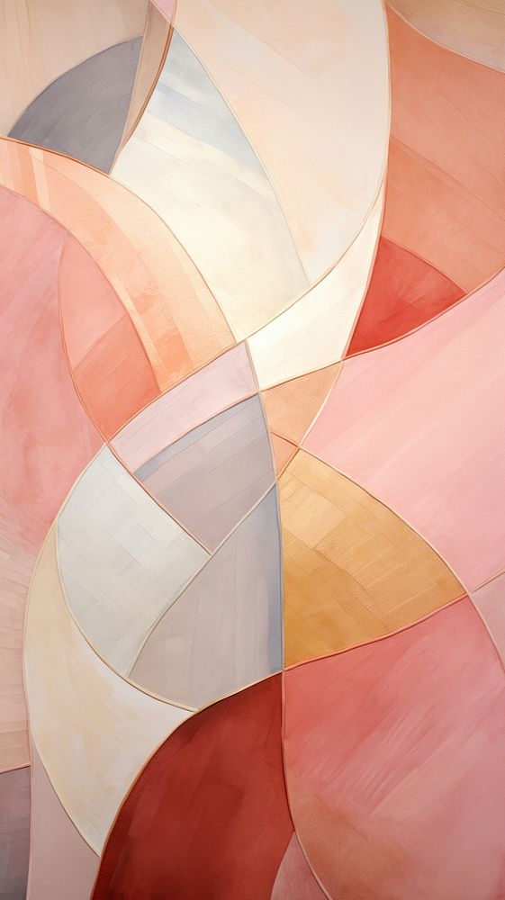 Rose gold foil abstract painting pattern.
