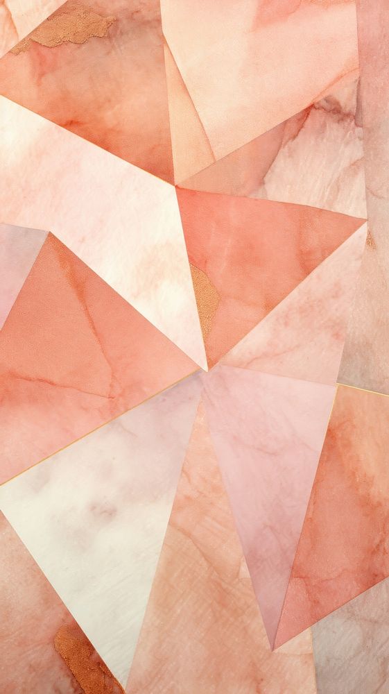 Rose gold foil abstract shape paper.