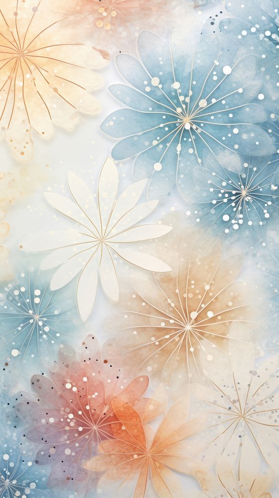 Snowflakes pattern abstract flower nature.