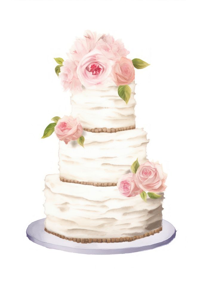 A wedding cake dessert flower icing.