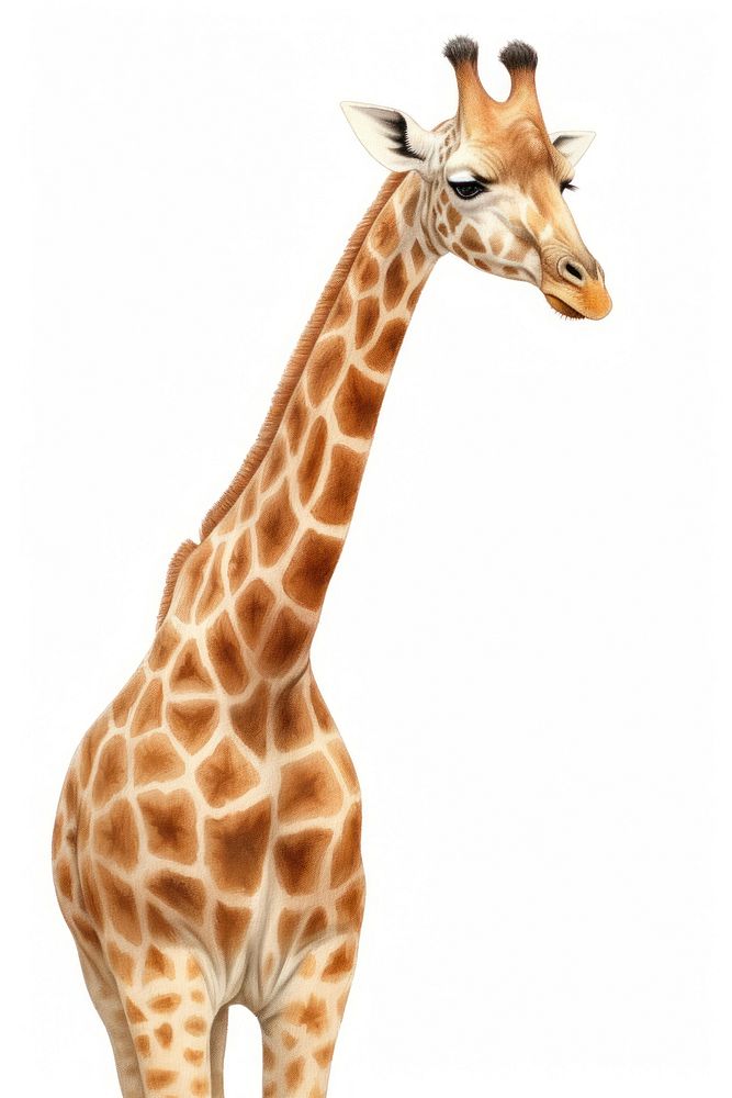 A giraffe wildlife animal mammal.