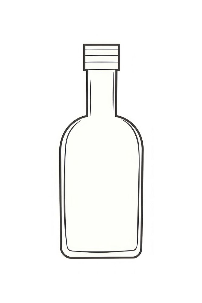 Minimal illustration of a whisky bottle drawing glass line.