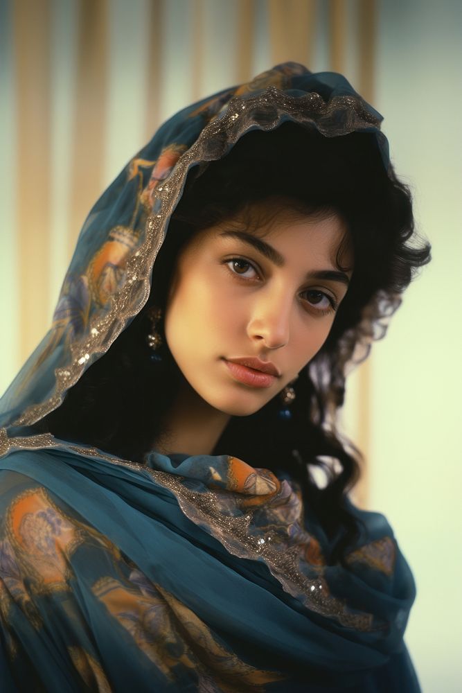 Muslim asian girl portrait fashion adult.