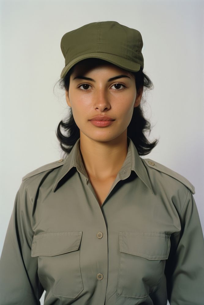 Latin America female military portrait uniform.