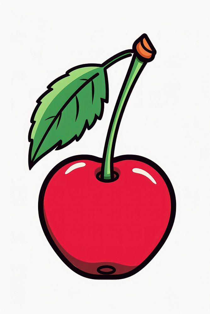 Cherry cartoon fruit plant.