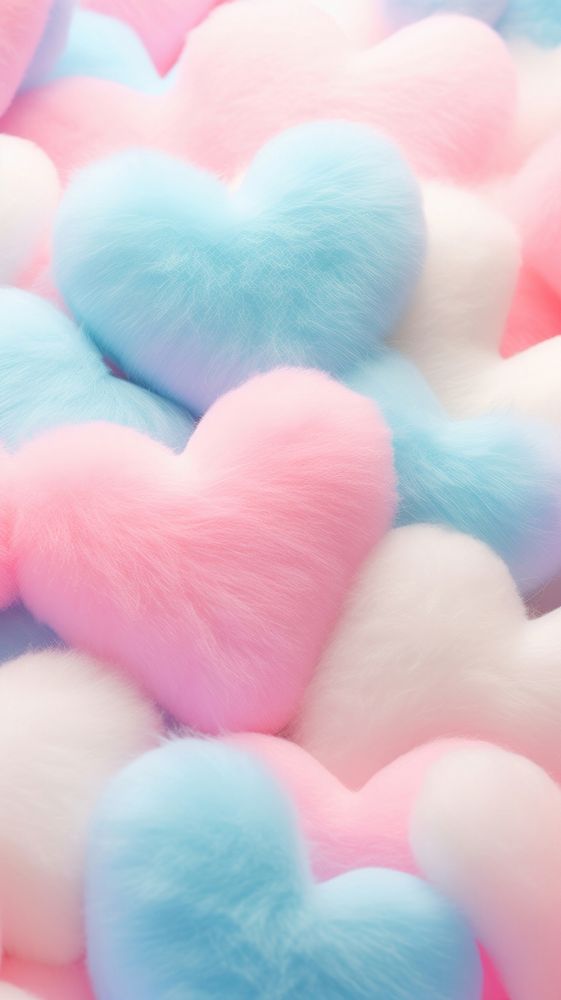 Plushies heart candy confectionery backgrounds.
