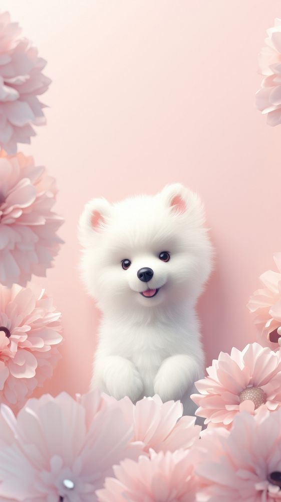 Cute dog flower mammal animal.