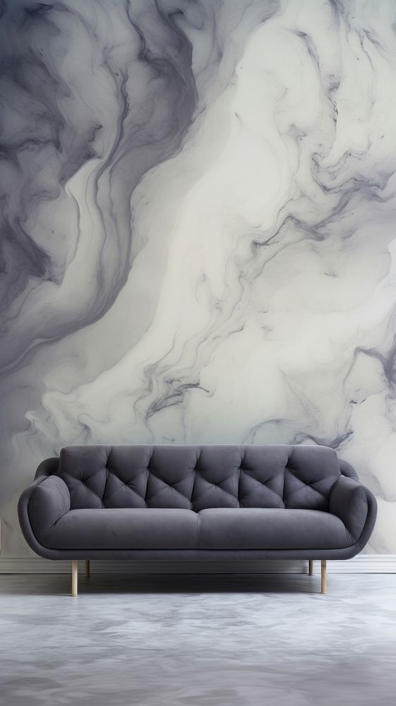 Grey tone wallpaper marble architecture furniture comfortable.