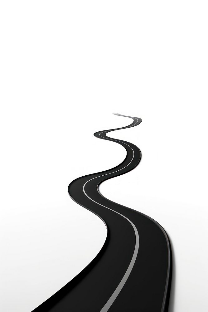 Curves road monochrome abstract graphics.