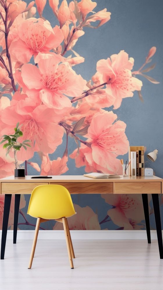 Galaxy and space flower wallpaper furniture.