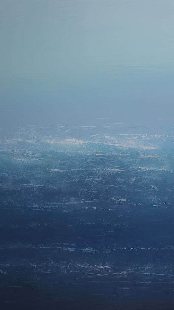 Acrylic paint of ocean horizon nature sky.