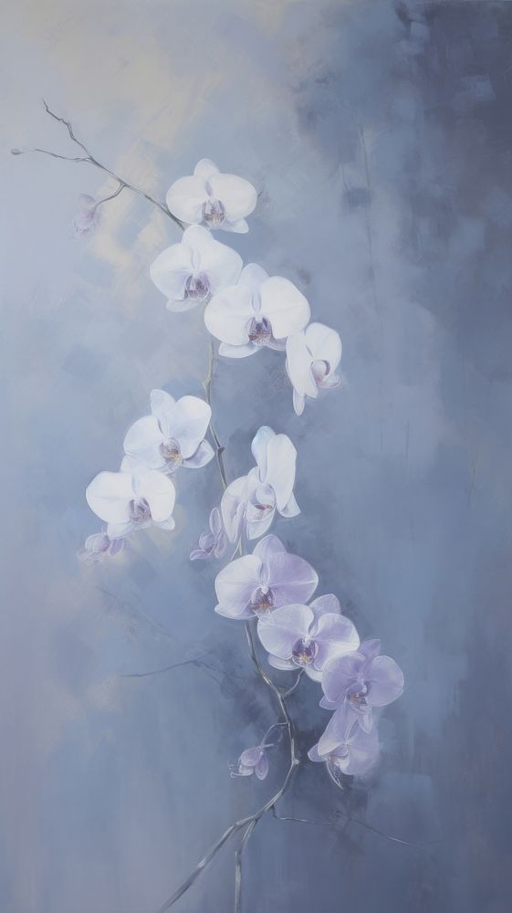 Orchid painting blossom flower.