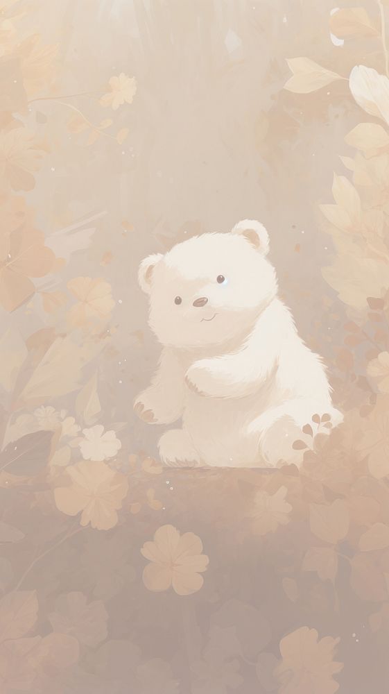 Cute bear wallpaper mammal representation wildlife.