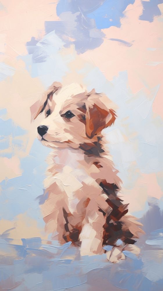 Cute Dog wallpaper dog painting animal.