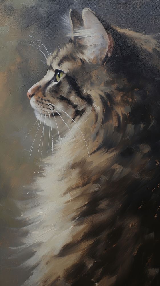 Acrylic paint of cat painting animal mammal.