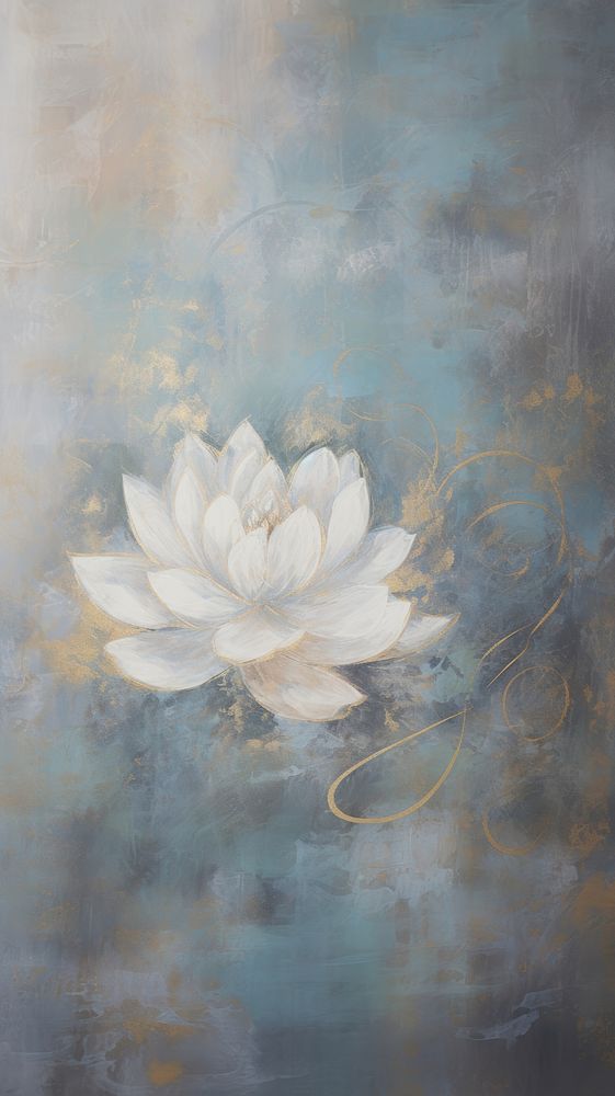 Lotus painting flower inflorescence.