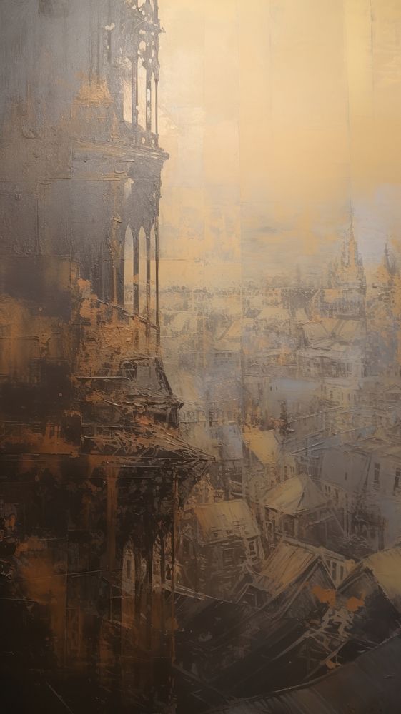 Acrylic paint of Paris painting architecture backgrounds.