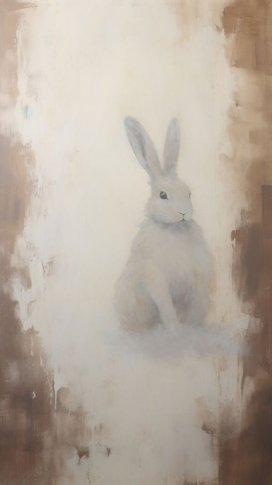 Acrylic paint of rabbit painting animal mammal.