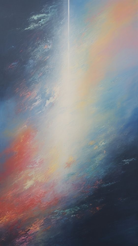 Acrylic paint of rainbow astronomy painting nature.