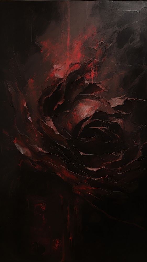 Acrylic paint of red rose painting backgrounds creativity.