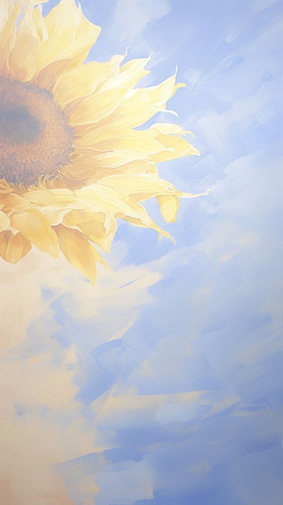 Sunflower sunflower painting outdoors.