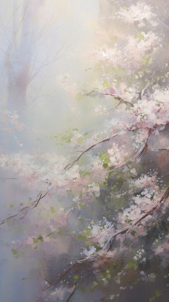 Spring outdoors painting blossom.