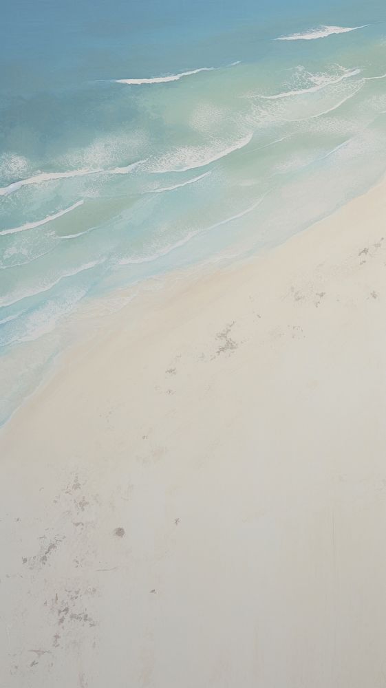 Acrylic paint of top view of beach outdoors nature ocean.