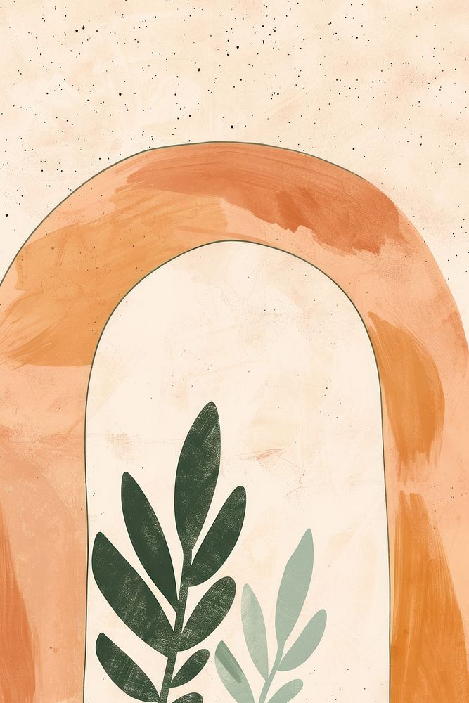 Cute Arch illustration backgrounds painting drawing.