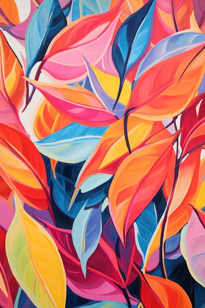 Leaf painting backgrounds pattern.