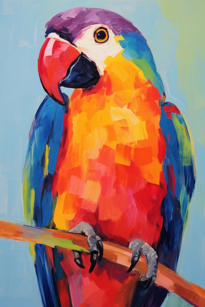 Bird bird painting parrot.