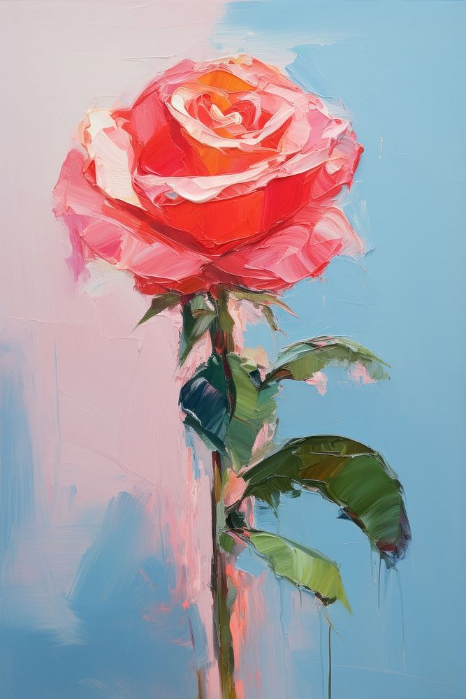 Rose painting rose flower.