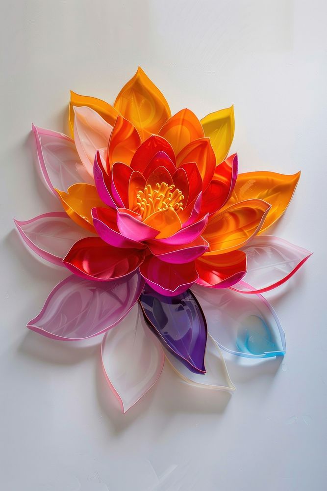 Lotus made from polyethylene pattern flower petal.