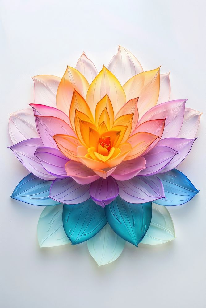 Lotus made from polyethylene flower plant art.