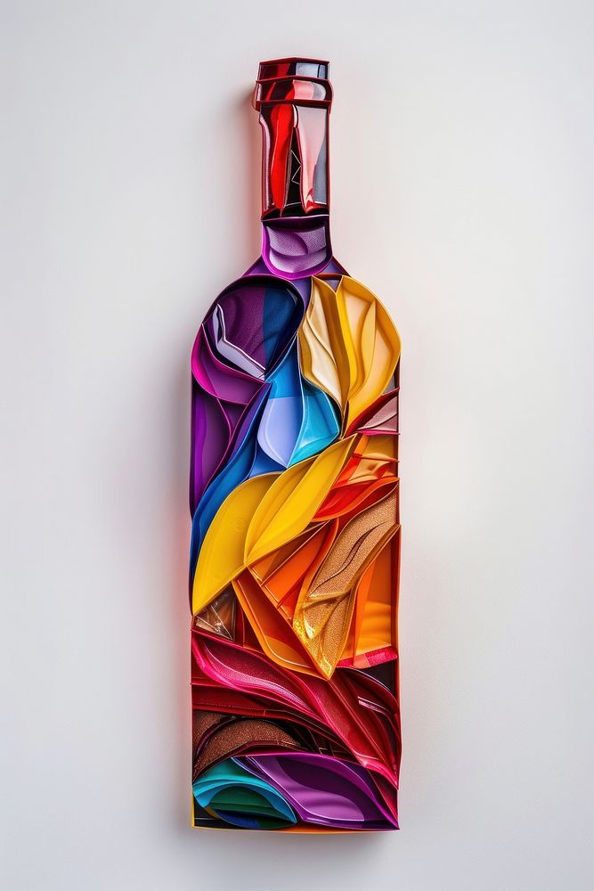 Wine icon shaped bottle glass drink.