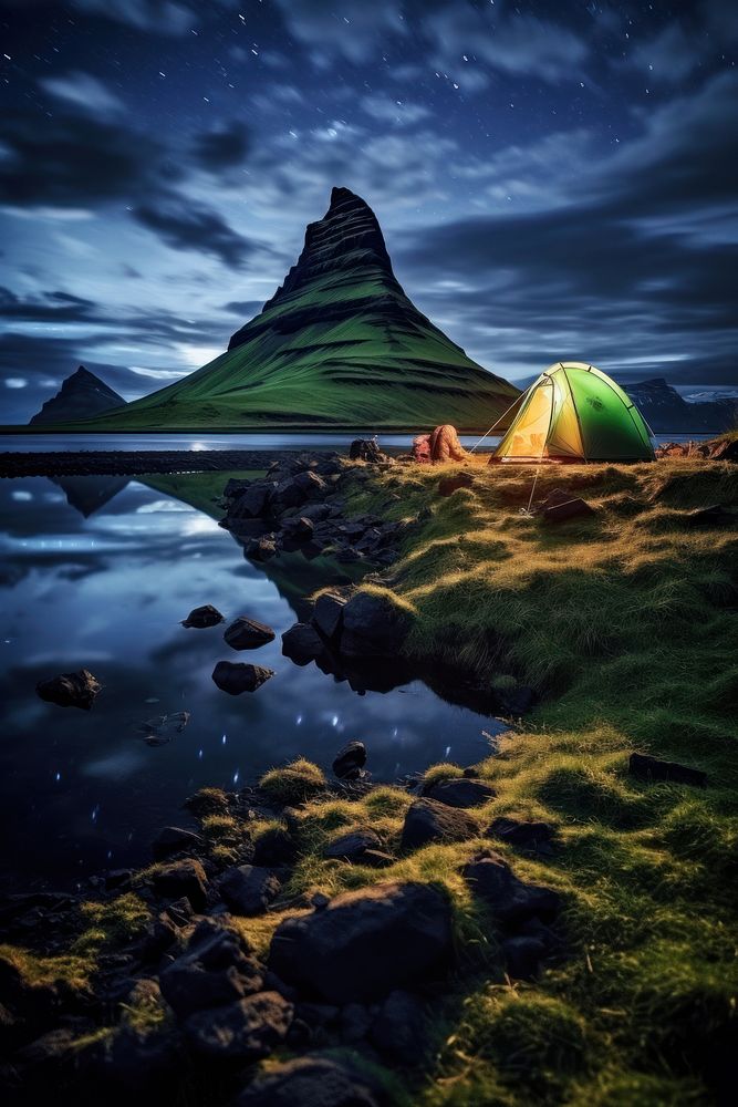 Camping camping night landscape.