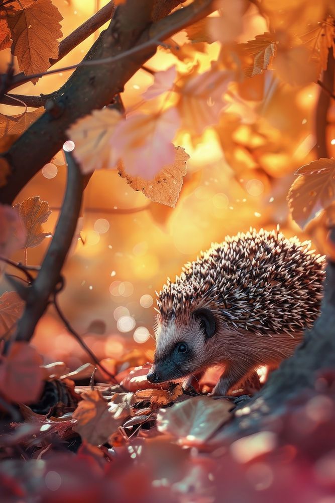 Hedgehog animal mammal autumn.