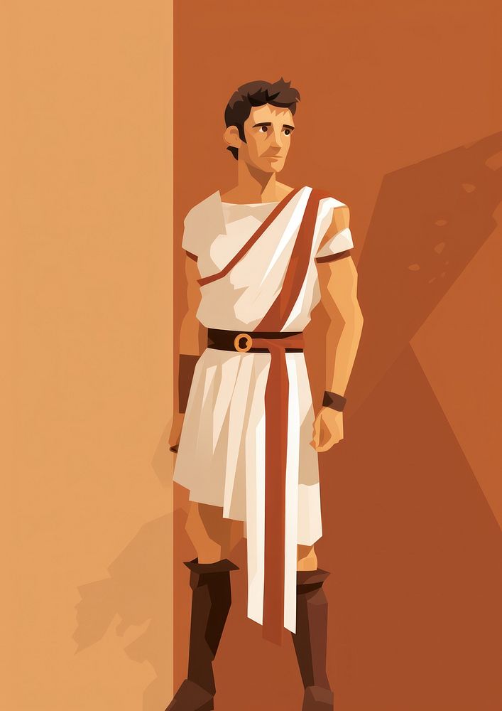Ancient rome man wearing Ancient rome outfit art representation architecture.